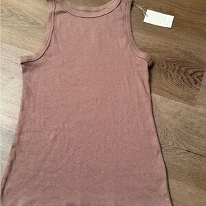 A New Day Brown Tank Top Medium